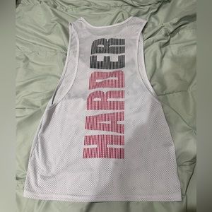 Shein White Sheer Net Workout Tank